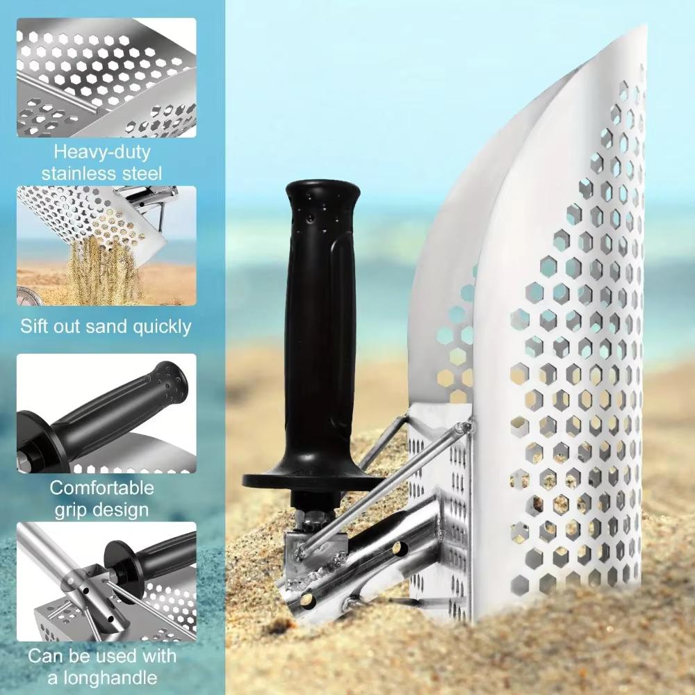 Sand Scoop Stainless Steel Beach Digging - Rostfreie Strandsandschaufel aus Edelstahl mit verstärktem