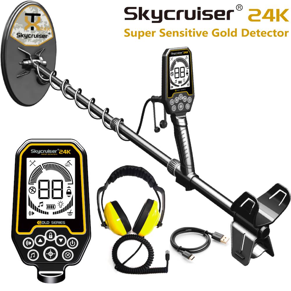 Ground Penetrating Radar Scanner - Skycruiser 24K Hochempfindlicher Golddetektor für Goldsuche,
