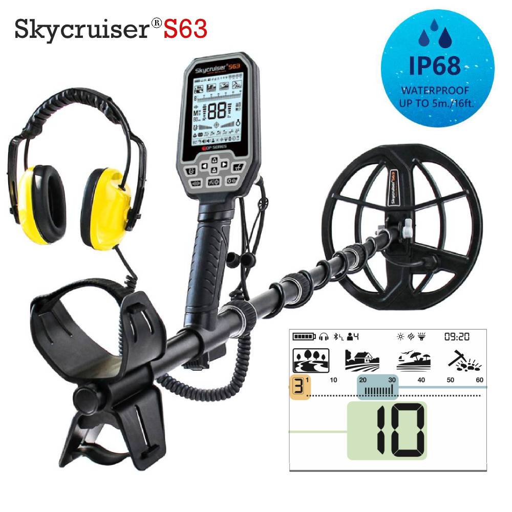 Ground Penetrating Radar Scanner - Professioneller Vollständig Wasserdichter Hochleistungs-Untergrund-Goldmetalldetektor S63 Multifrequenz-Allmetall-Explorationsgerät