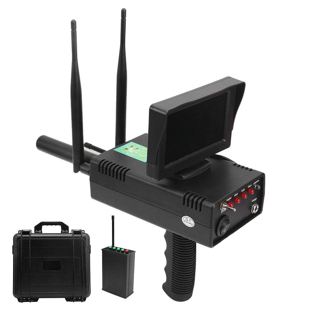Gold Detector Long Range Locator - Integrierter Untergrund-Golddetektor mit LCD-Display, 50m Tiefe,