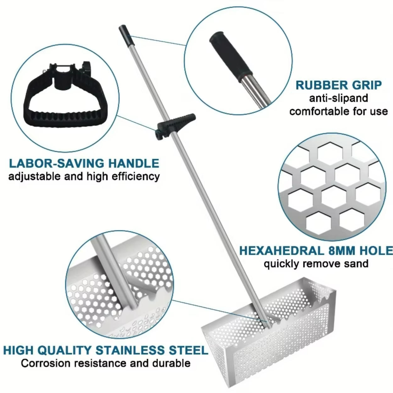 Edelstahl-Sandsieb, faltbar, S – Sand Scoop Stainless Steel Beach Digging Bewertung und Preis
