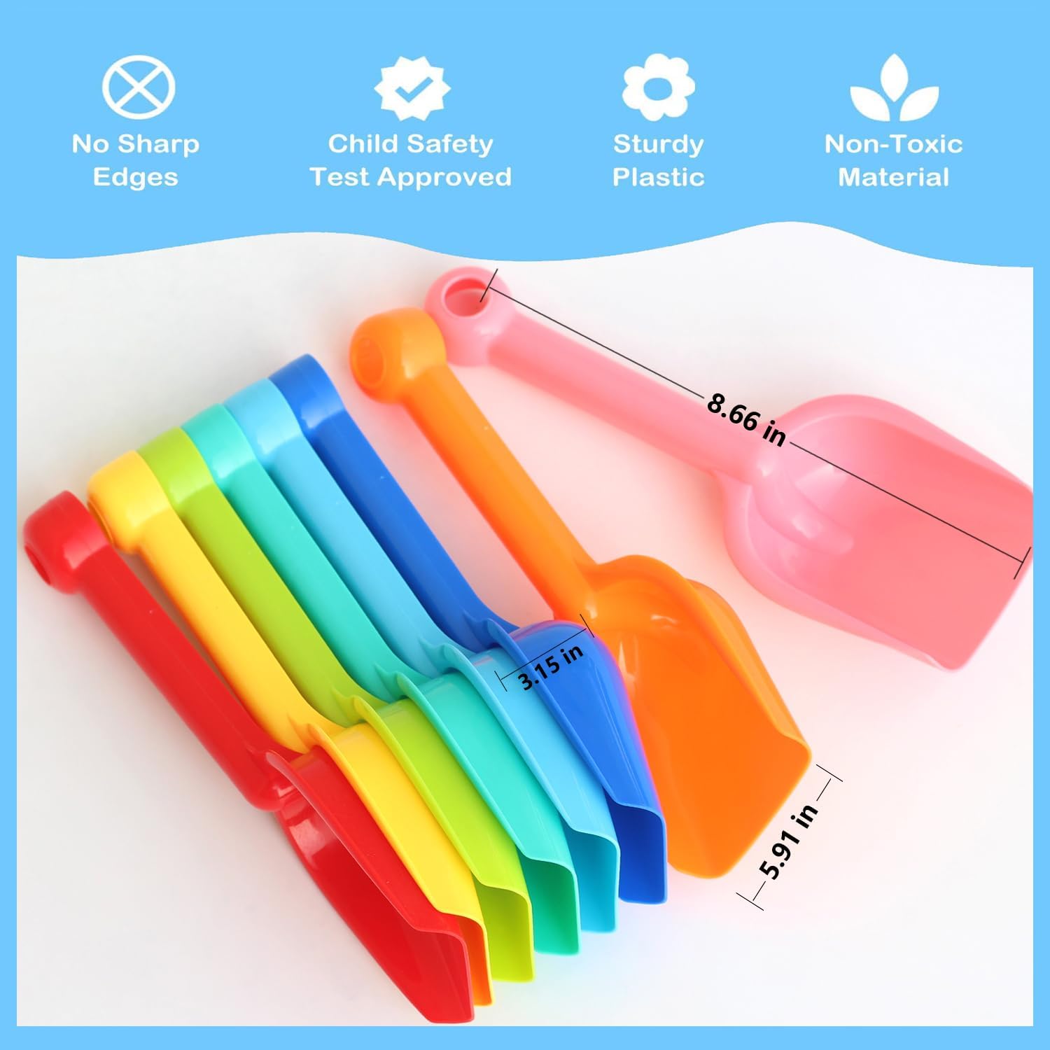 8er-Pack Robuste Plastik-Stran – Sand Scoop Stainless Steel Beach Digging Bewertung und Preis