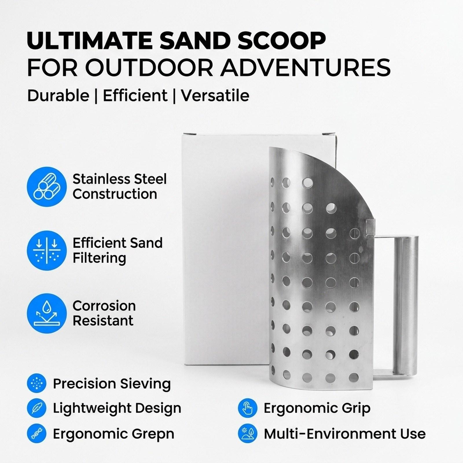 Sand-Sieblöffel, praktisches Z – Sand Scoop Stainless Steel Beach Digging Bewertung und Preis