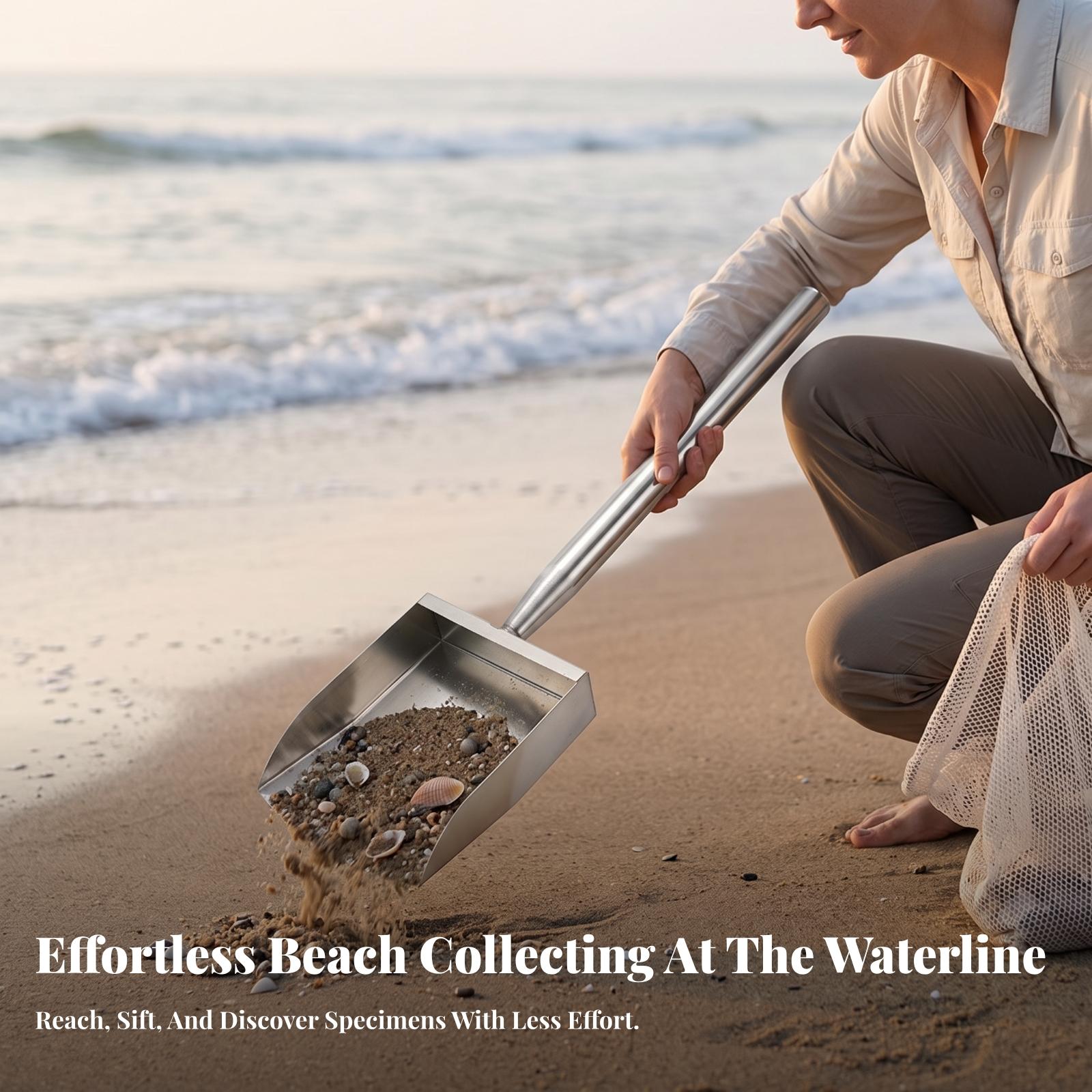 Edelstahl-Strandsandsieb-Schau – Treasure Hunting Shovel Digging Tool Bewertung und Preis