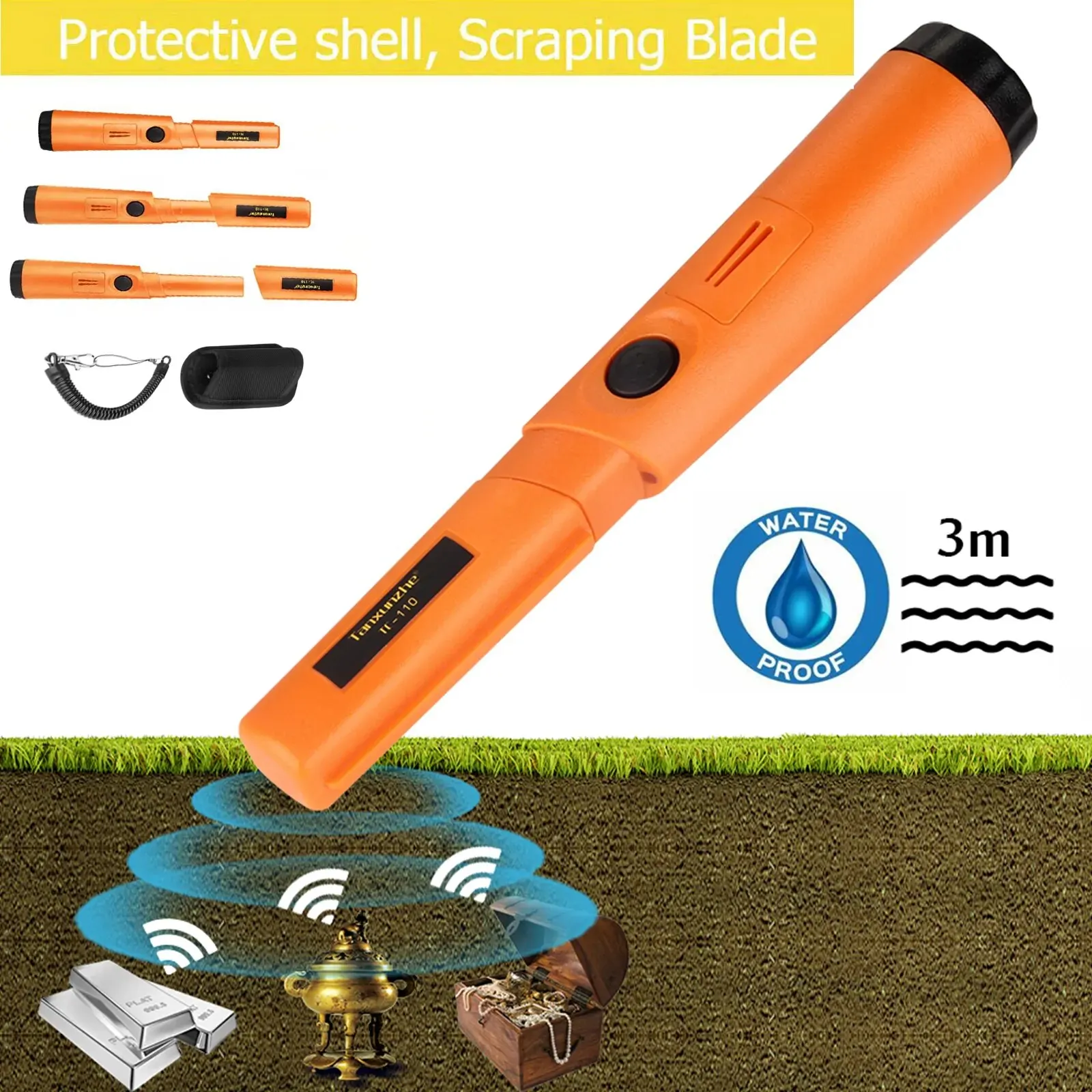 TC-110 Hochwertiger tragbarer  – Waterproof Metal Detector Pinpointer Bewertung und Preis