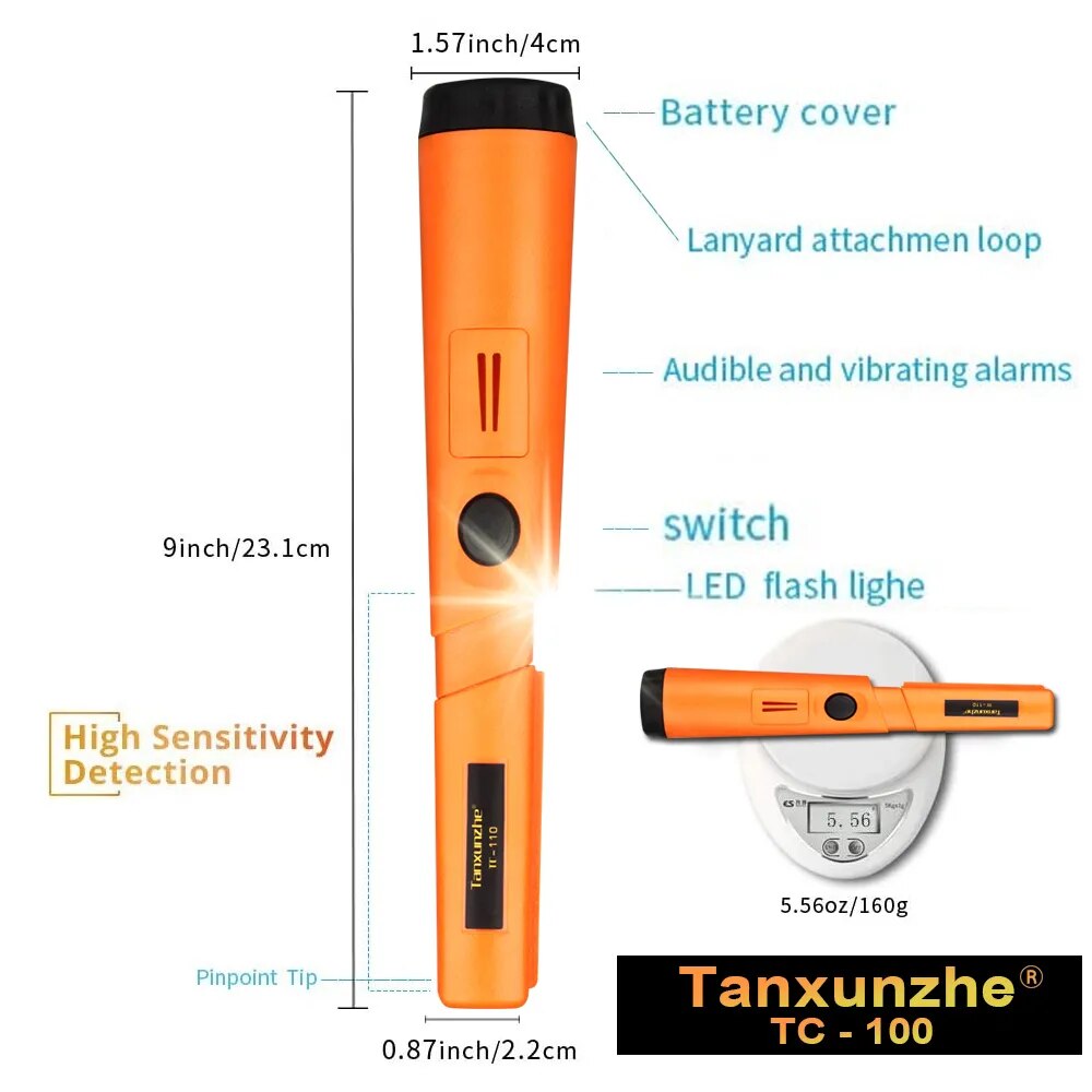 TC-110 Hochwertiger tragbarer  – Waterproof Metal Detector Pinpointer Bewertung und Preis